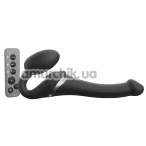 Безремневий страпон із вібрацією Strap-On-Me Multi Orgasm Bendable Strap-On S, чорний - Фото №1