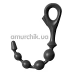 Анальная цепочка Anal Fantasy Collection Ez-Grip Beads, черная - Фото №1