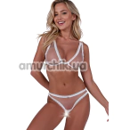 Комплект Passion Free Your Senses Belissana Set, білий: бюстгальтер + трусики-стрінги - Фото №1