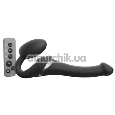 Безремневой страпон с вибрацией Strap-On-Me Multi Orgasm Bendable Strap-On S, черный - Фото №1