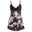 Комплект Star Night Floral Mesh Set, черный: пеньюар + трусики-стринги - Фото №12