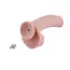 Фаллоимитатор-насадка Hismith Curved Realistic Dildo 8.27, телесный - Фото №4