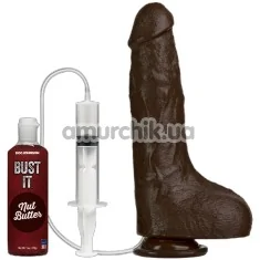Фаллоимитатор с эякуляцией Bust It Squrting Realistic Cock, темно-коричневый - Фото №1