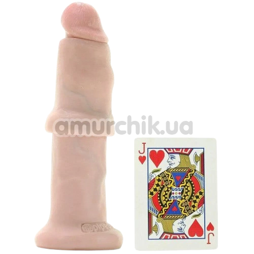 Страпон King Cock Uncut Cock With Strap-On Harness 7, тілесний
