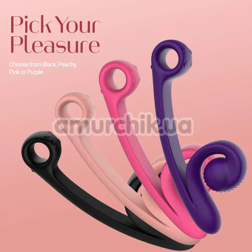 Вибратор для клитора и точки G Snail Vibe Curve, персиковый
