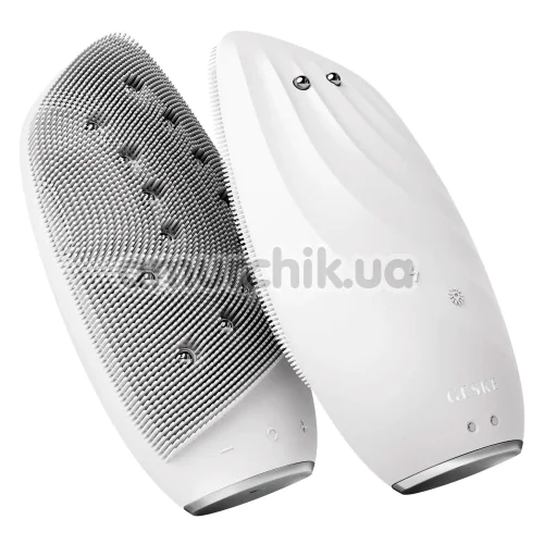 Щетка для лица Geske Sonic Thermo Facial Brush & Face-Lifter 8 in 1, белая - Фото №1