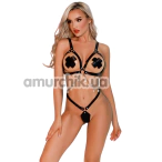 Комплект JSY Sexy Lingerie 5967, черный: боди + украшения для сосков - Фото №1