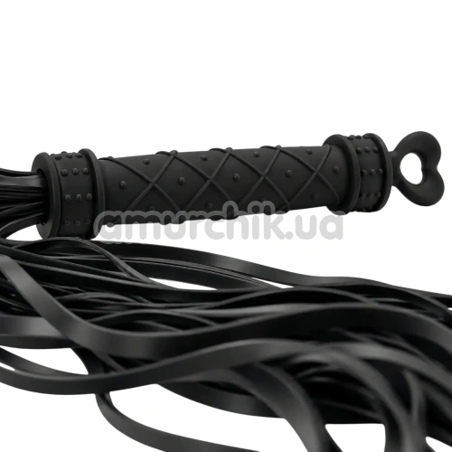 Флоггер DS Fetish Flogger Silicone Heart, черный