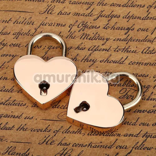 Набор из 2 замков с ключами Liebe Seele Heart-Shaped Lock, золотой