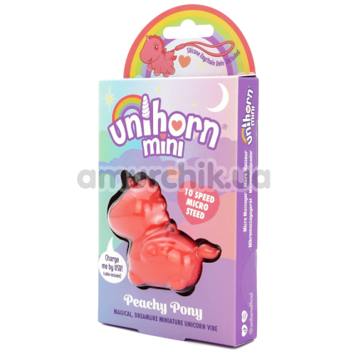 Вібратор-брелок Unihorn Mini Peachy Pony, помаранчевий