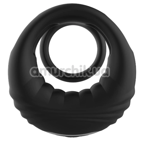 Виброкольцо для члена Ramrod Strong Vibrating Cockring With Remote, черное