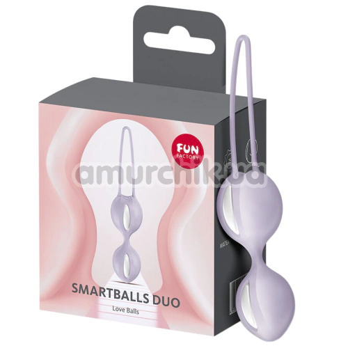 Вагинальные шарики Fun Factory Smartballs Duo, пурпурно-белые