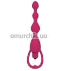 Анальний вібростимулятор Silicone Vibrating Beads Pink рожевий - Фото №1