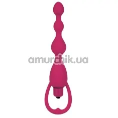 Анальный вибростимулятор Silicone Vibrating Beads Pink розовый - Фото №1