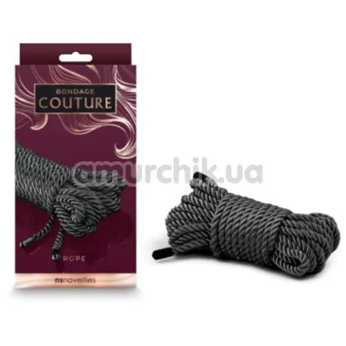 Веревка Bondage Couture Rope 7.6m, черная
