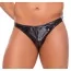 Трусы-стринги мужские Zeus Wet Look Thong, черные - Фото №1