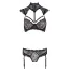 Комплект Cottelli Collection Lingerie 221315012, чорний: бюстгальтер з коміром + трусики-стрінги - Фото №4