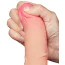 Фаллоимитатор Sliding-Skin Dual Layer Dong 7.5 с изогнутым стволом, телесный - Фото №12