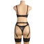 Комплект Star Night Lace Underwire, чорний: бюстгальтер + пояс для панчіх + трусики-стрінги - Фото №11