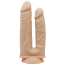 Подвійний вібратор Silexd Premium Silicone Dildo Model 1 Size 8-7 LRS, тілесний - Фото №2