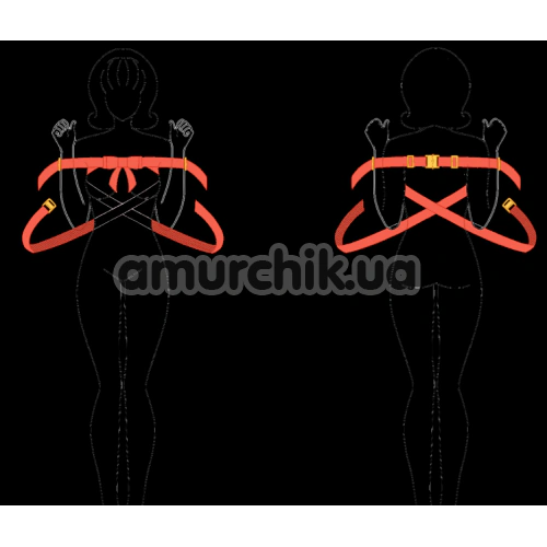 Бондажний набір Upko Bowknot Body Straps Bondage Set Top, червоний