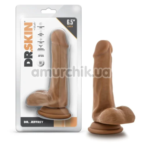 Фаллоимитатор Dr. Skin Dr. Jeffrey 6.5, коричневый