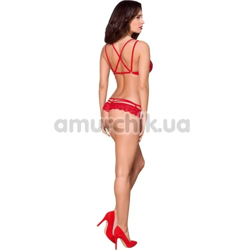 Комплект Obsessive 860-SET-1 красный: бюстгальтер + трусики-стринги