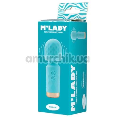 Универсальный вибромассажер M'Lady Mini Vibrating Wand, бирюзовый