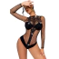Боди Star Night Lace & Fishnet Rhinestone Bodysuit, черное - Фото №1