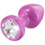 Анальна пробка з прозорим кристалом SWAROVSKI Anni R Clover T2, рожева - Фото №1