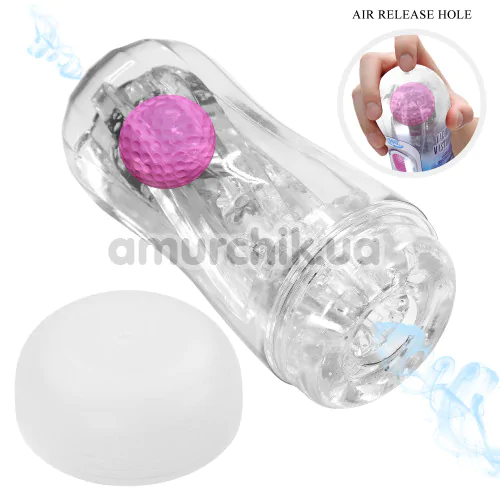 Мастурбатор Pretty Love Vacuum Cup Masturbator Aquarius, прозорий