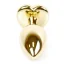 Анальна пробка із яскраво-рожевим кристалом Exclusivity Jewellery Gold Heart Plug, золота - Фото №3