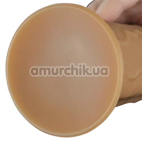 Вибратор с ротацией Dual-Layered Silicone Nature Cock LV410210, телесный