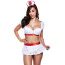 Костюм медсестры 3 Piece Cheeky Nurse Costume Set, бело-красный: топ + фартук + головной убор - Фото №1