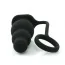 Анальная пробка с эрекционным кольцом и вибрацией Loveshop Black Silicone 810323, черная - Фото №3