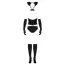 Комплект Obsessive Pussycat: корсет + трусики + пояс + гольфы + перчатки + ошейник + ушки + браслеты - Фото №3