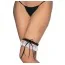 Подвязка Satin Lace Garter W/ Bow, черно-белая - Фото №1