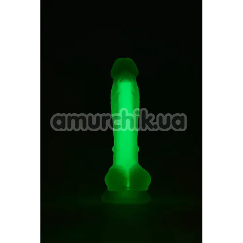 Фаллоимитатор Radiant Glow In The Dark Soft Silicone Dildo Small, зеленый