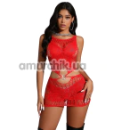 Платье Star Night Butterfly Fishnet Mini Dress, красное - Фото №1