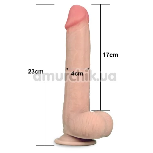 Фаллоимитатор Sliding-Skin Dual Layer Dong 9, телесный