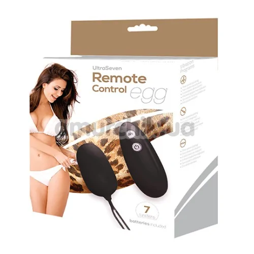 Виброяйцо Ultra Seven Remote Control Egg, черное