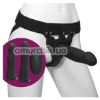 Набір страпонів з вібрацією Doc Johnson Body Extensions Be Naughty, чорний - Фото №1