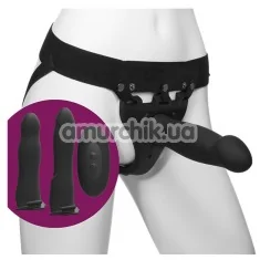 Набор страпонов с вибрацией Doc Johnson Body Extensions Be Naughty, черный - Фото №1