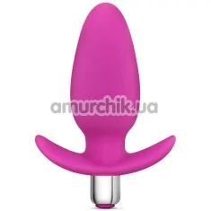 Анальная пробка с вибрацией Little Thumper Vibrating Silicone Anal Plug, розовая - Фото №1