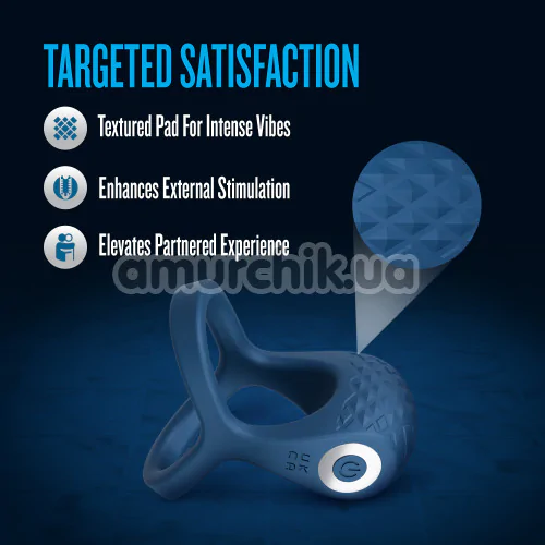 Віброкільце для члена Performance Plus Dual Flex Pro, синє