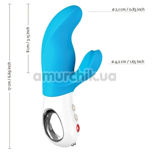 Вібратор Fun Factory Miss Bi, блакитний