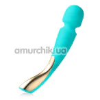Універсальний масажер Lelo Smart Wand 2 Large Aqua (Лело Смарт Ванд 2), великий бірюзовий - Фото №1