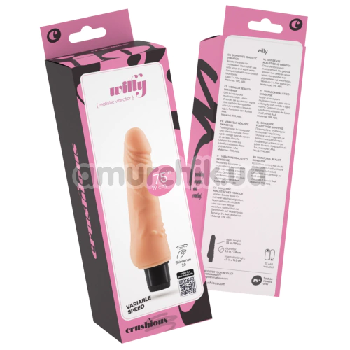 Вибратор Crushious Willy, телесный