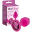 Анальна пробка з рожевим кристалом RelaXxxx Silicone Plug Medium, рожева - Фото №3