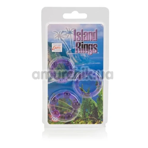 Набір ерекційних кілець Silicone Island Rings фіолетовий, 3 шт